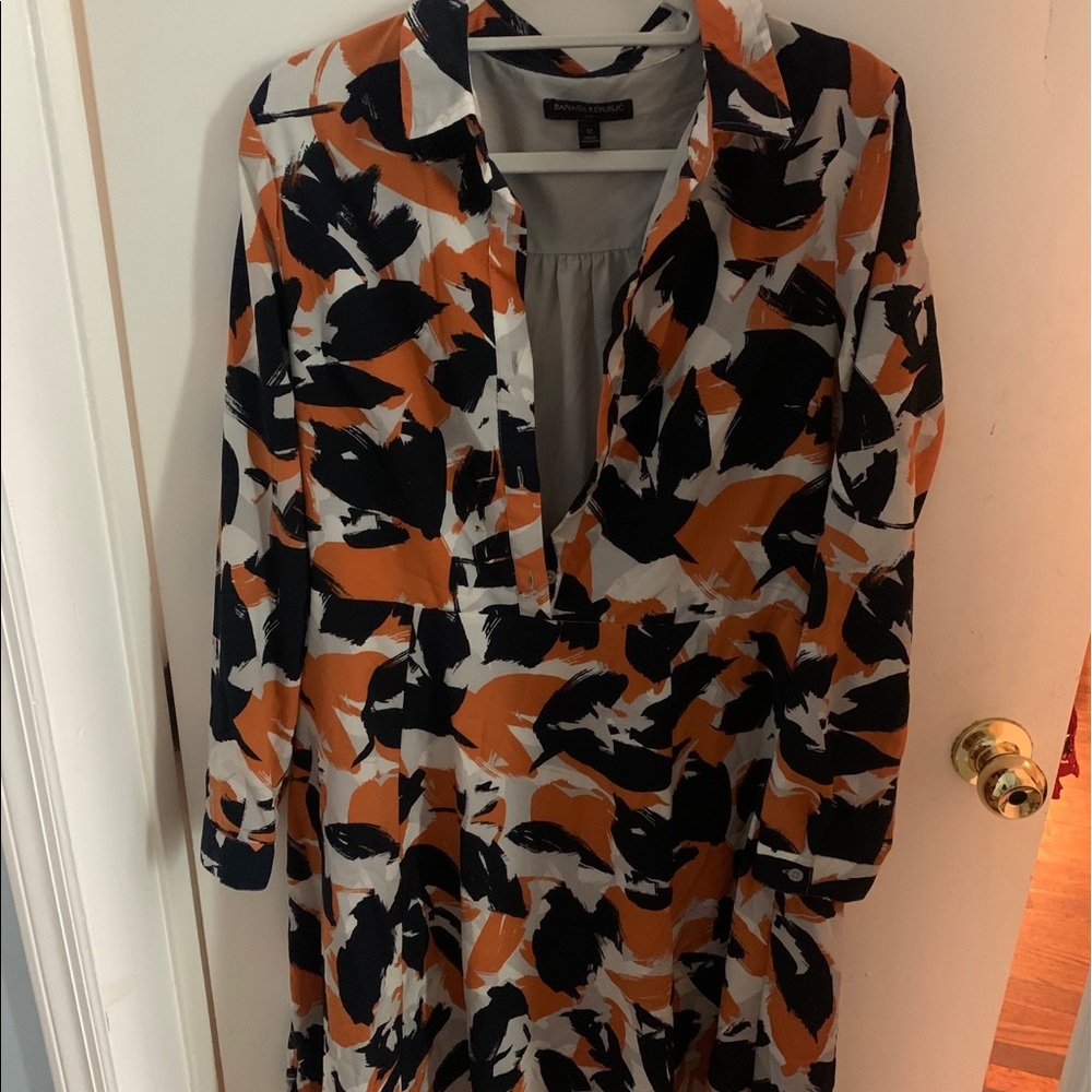 Size 12 banana republic printed  dress